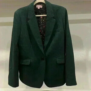 Women’s Philosophy Hunter Green Jacket with Space Pattern Lining Size: 12